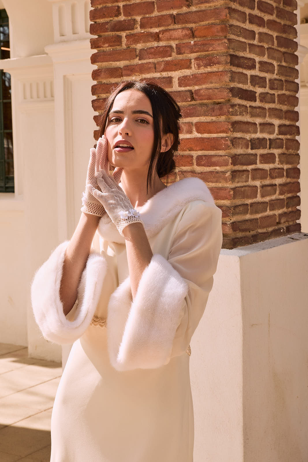 Vestido de novia vintage en crepé de seda años 90