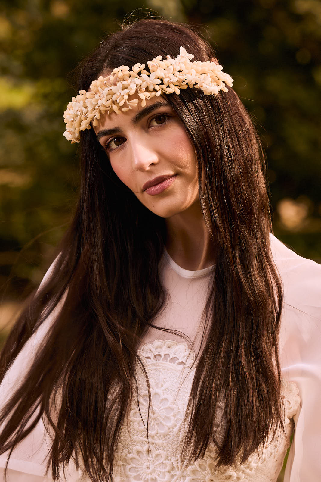 Diadema vintage novia flores azahar