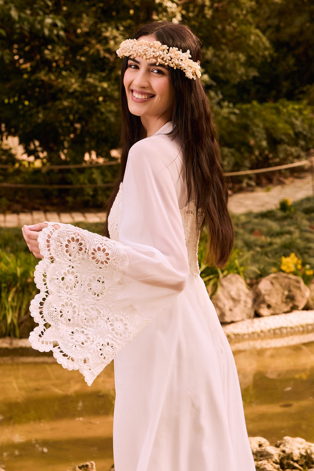 Vestido novia vintage boho años 80