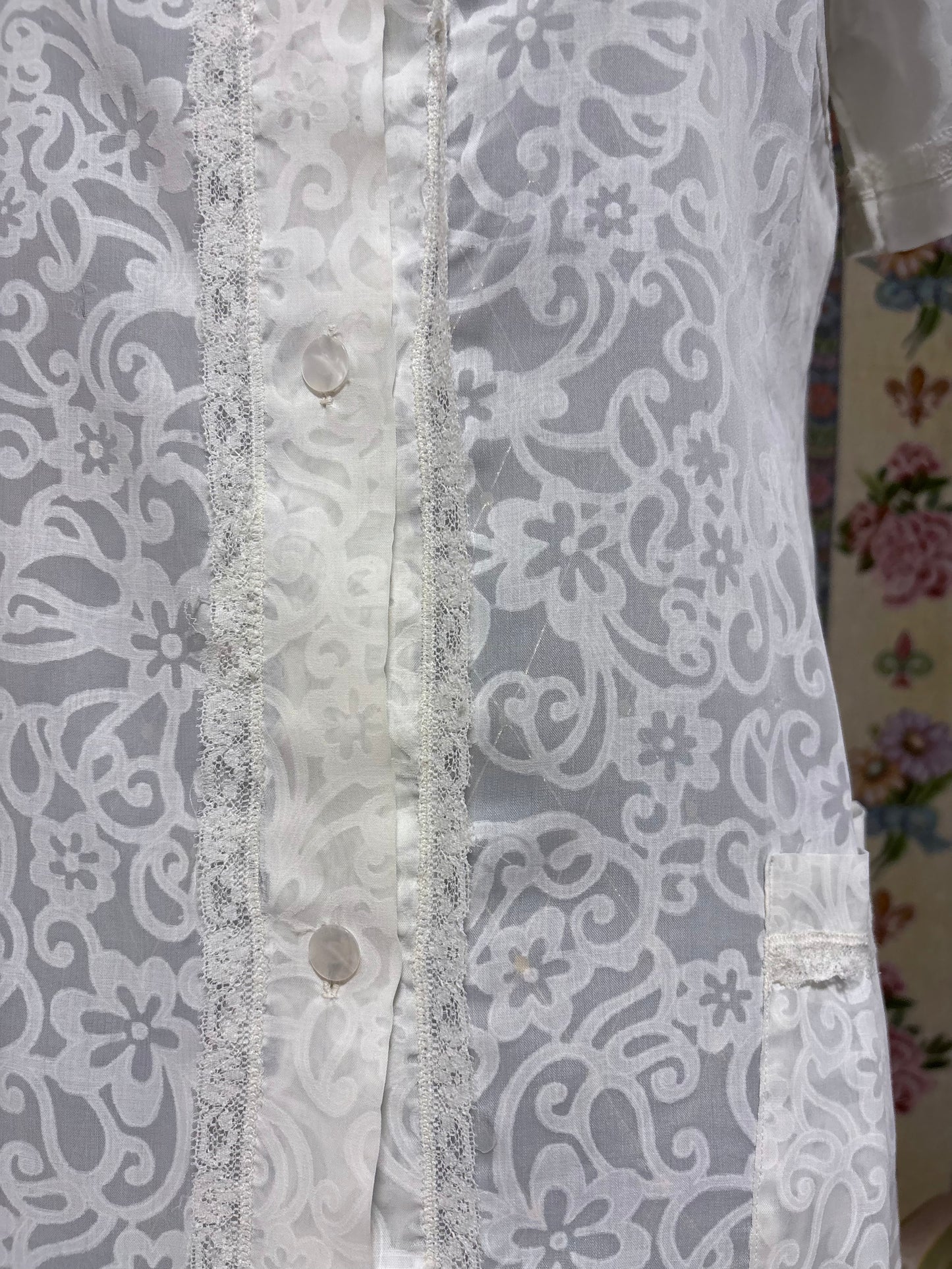 Bata vintage flores 60s