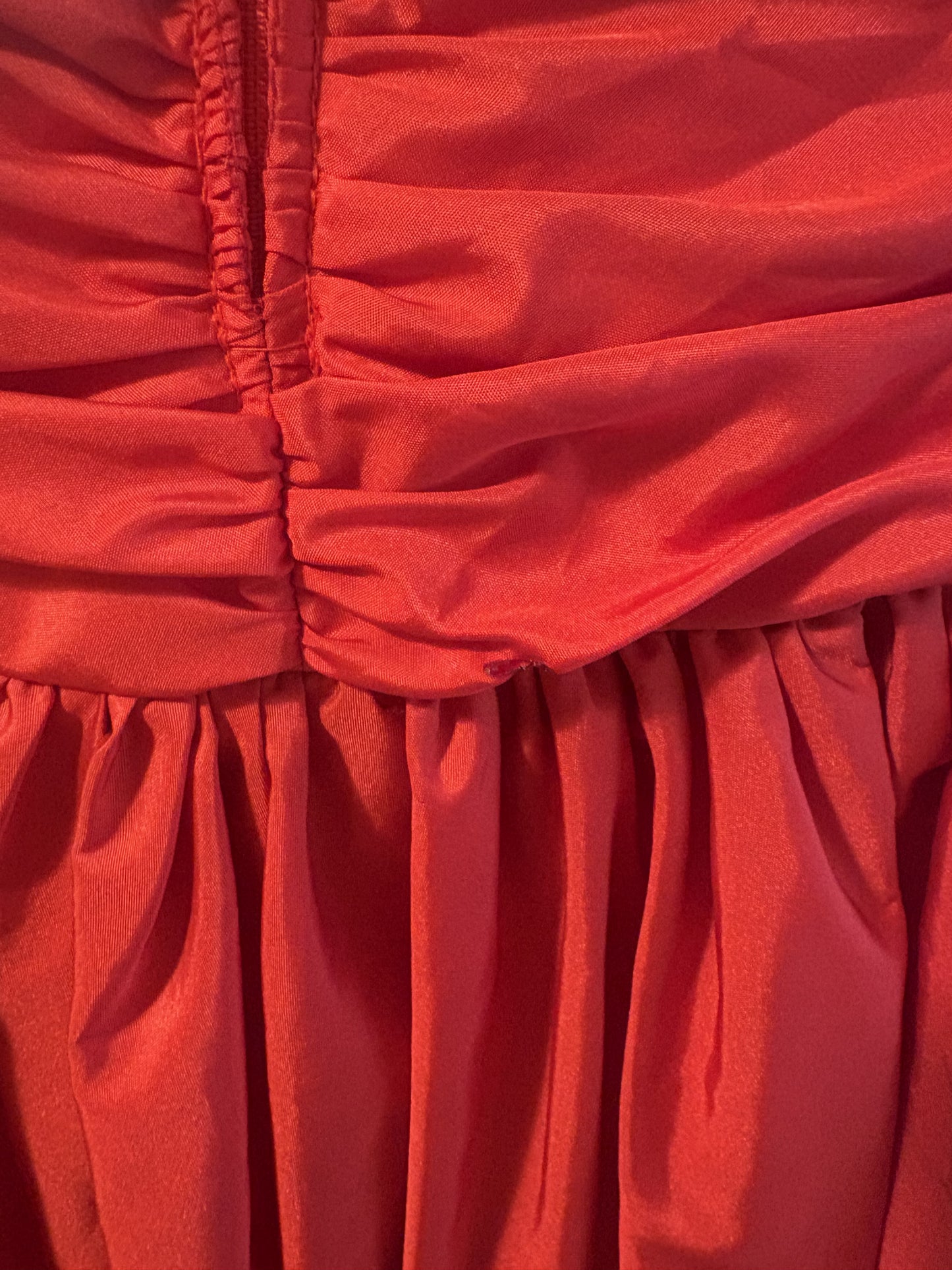 Vestido rojo vintage años 80 de Frank Usher
