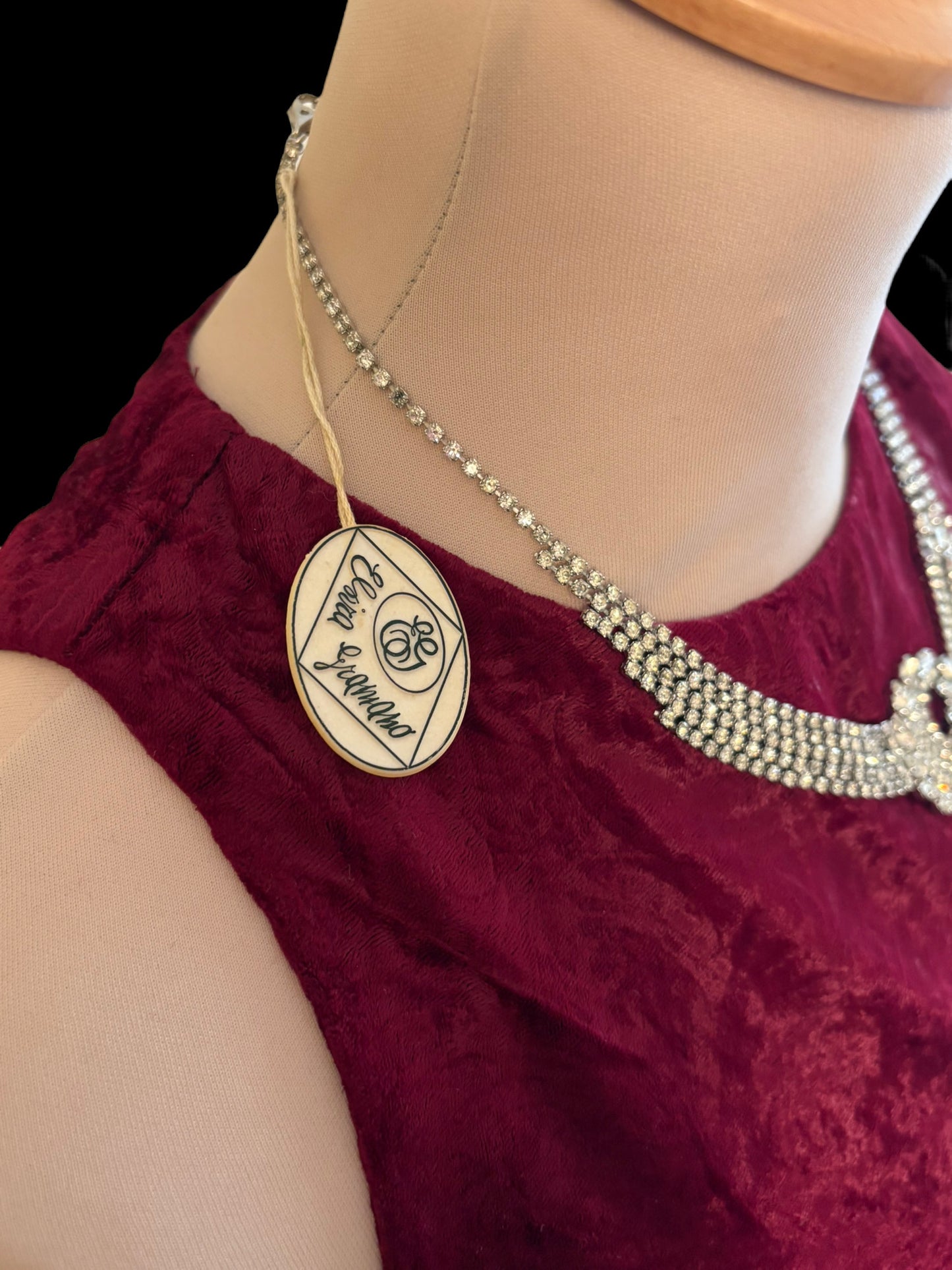 Collar pedrería Elvira Gramano Roma, años 80
