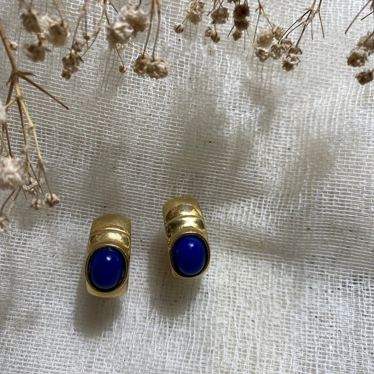 Pendientes vintage Azul Cobalto