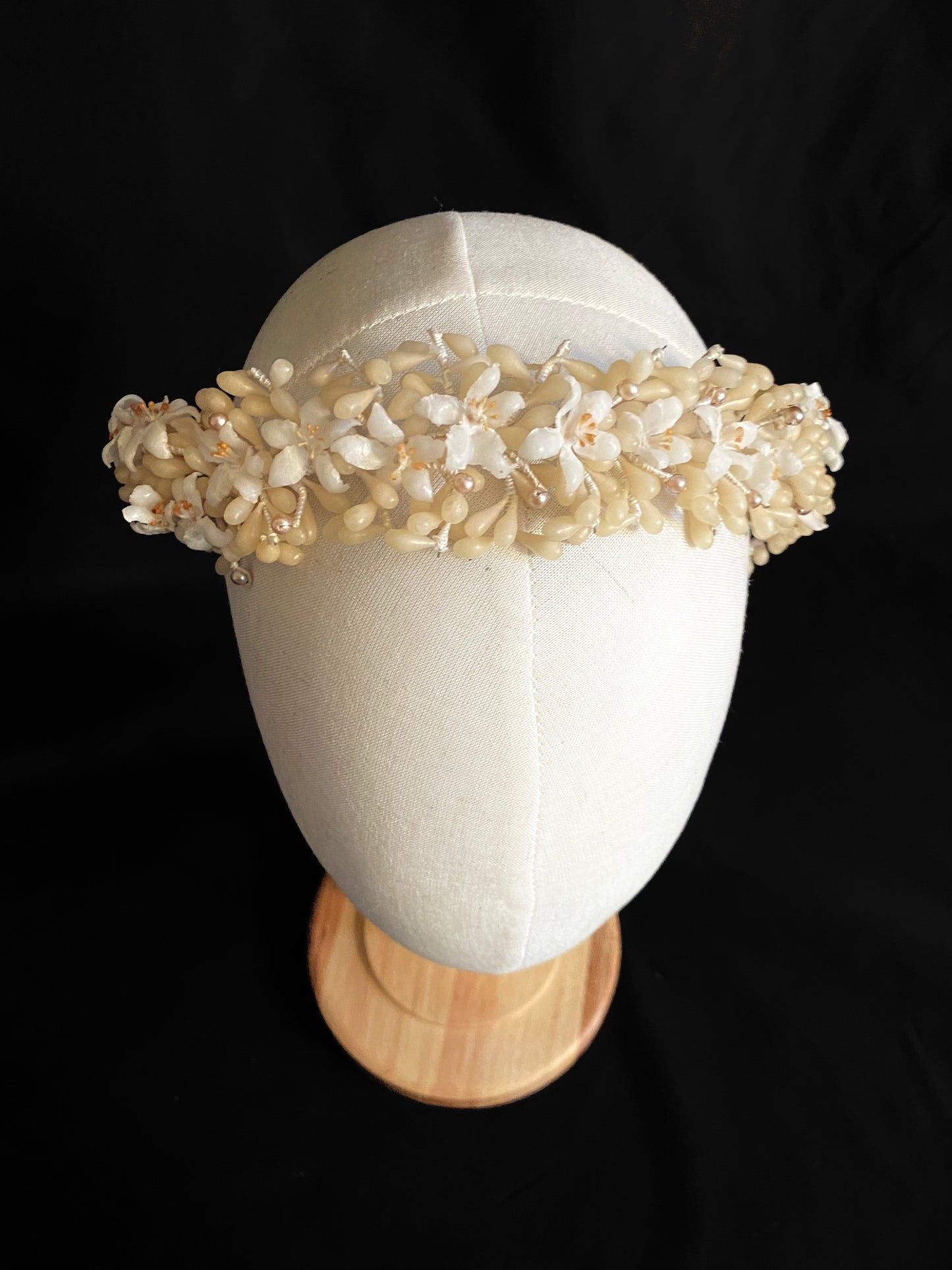 Diadema vintage novia flores azahar