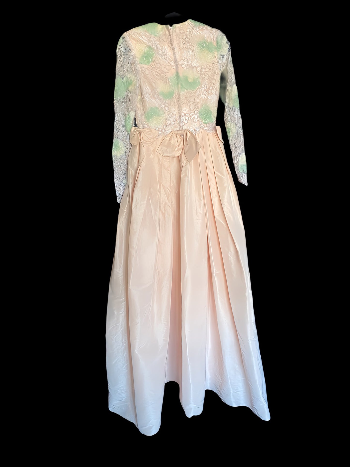 Vestido de Fiesta Vintage con lazos y pedrería, años 90