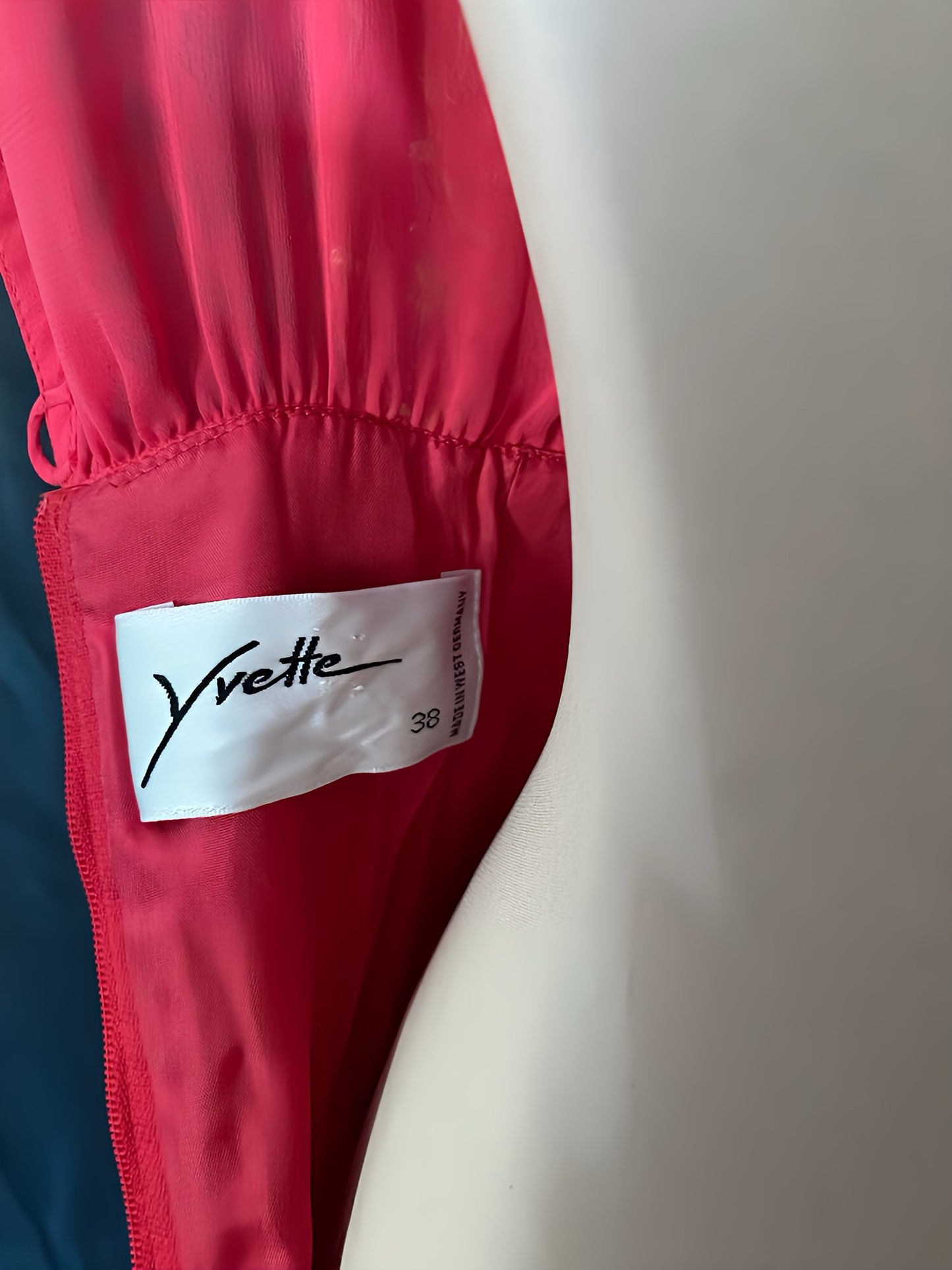 Vintage 80s red dress by Yvette Paris.