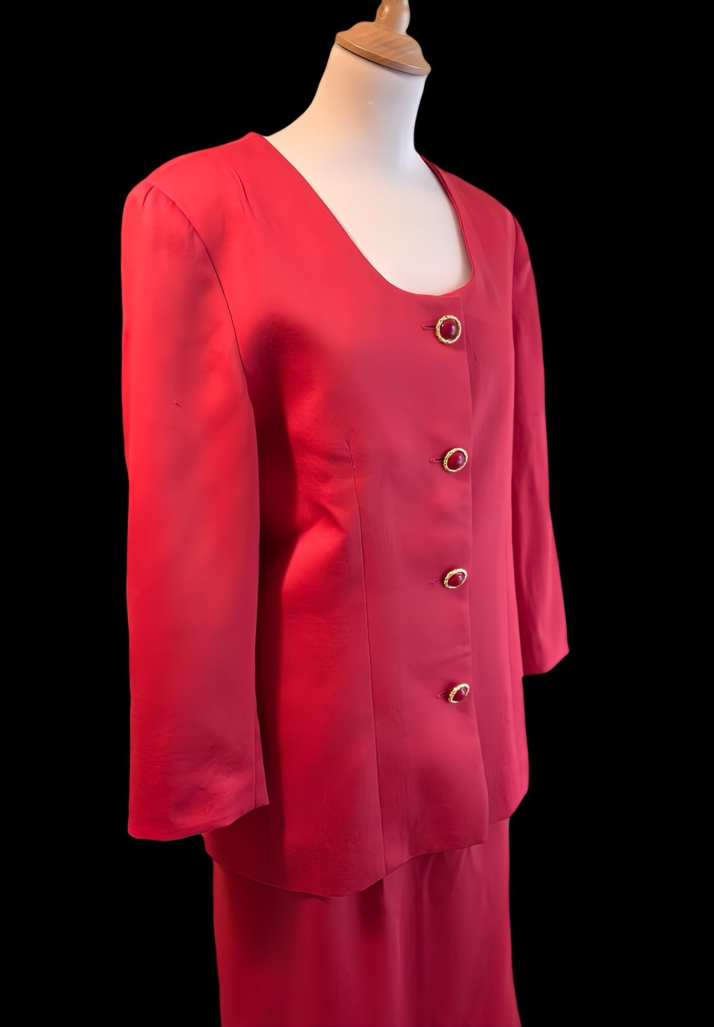 Traje vintage, botones joya años 90