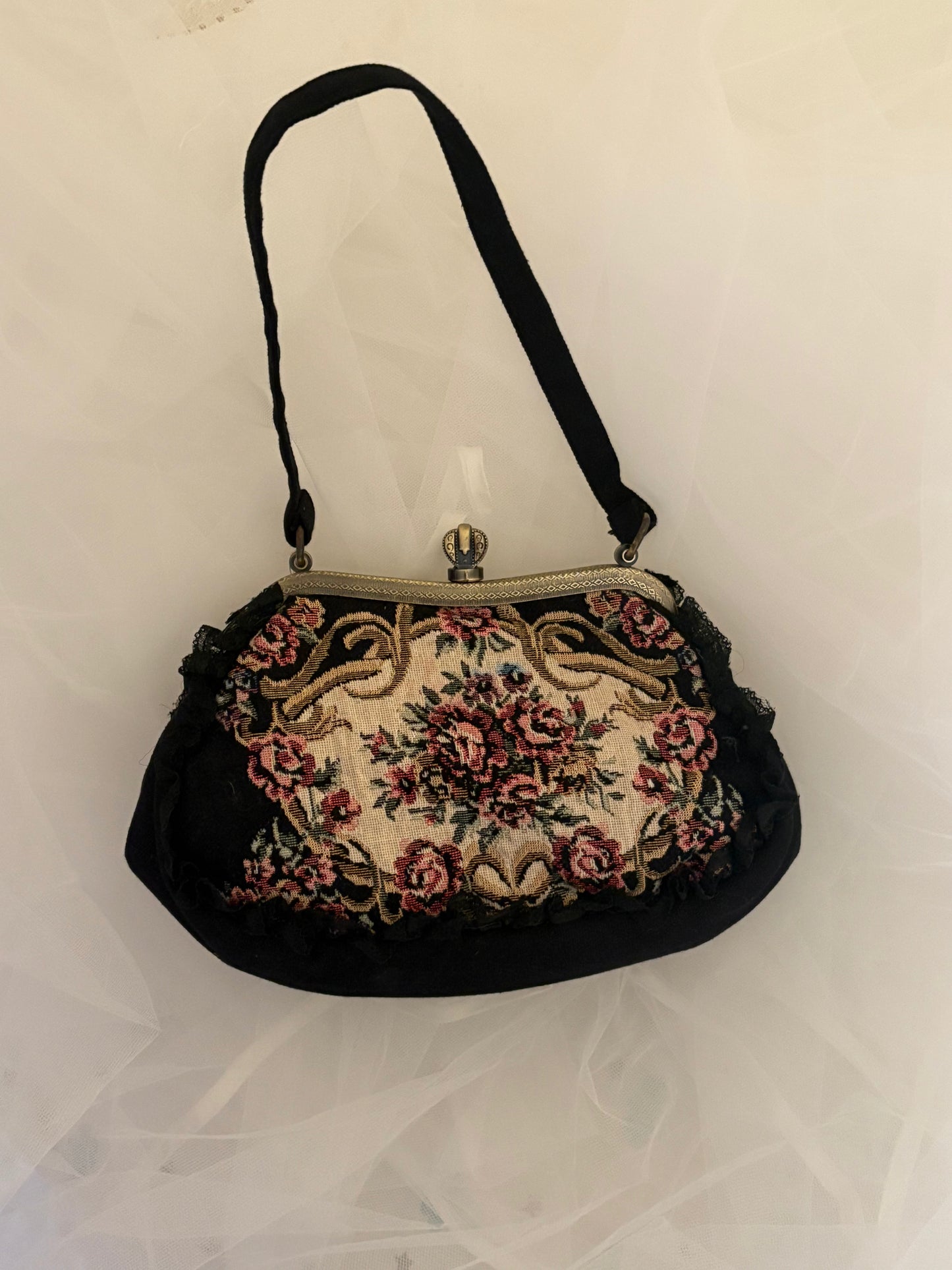 Bolso vintage de tela de tapicería