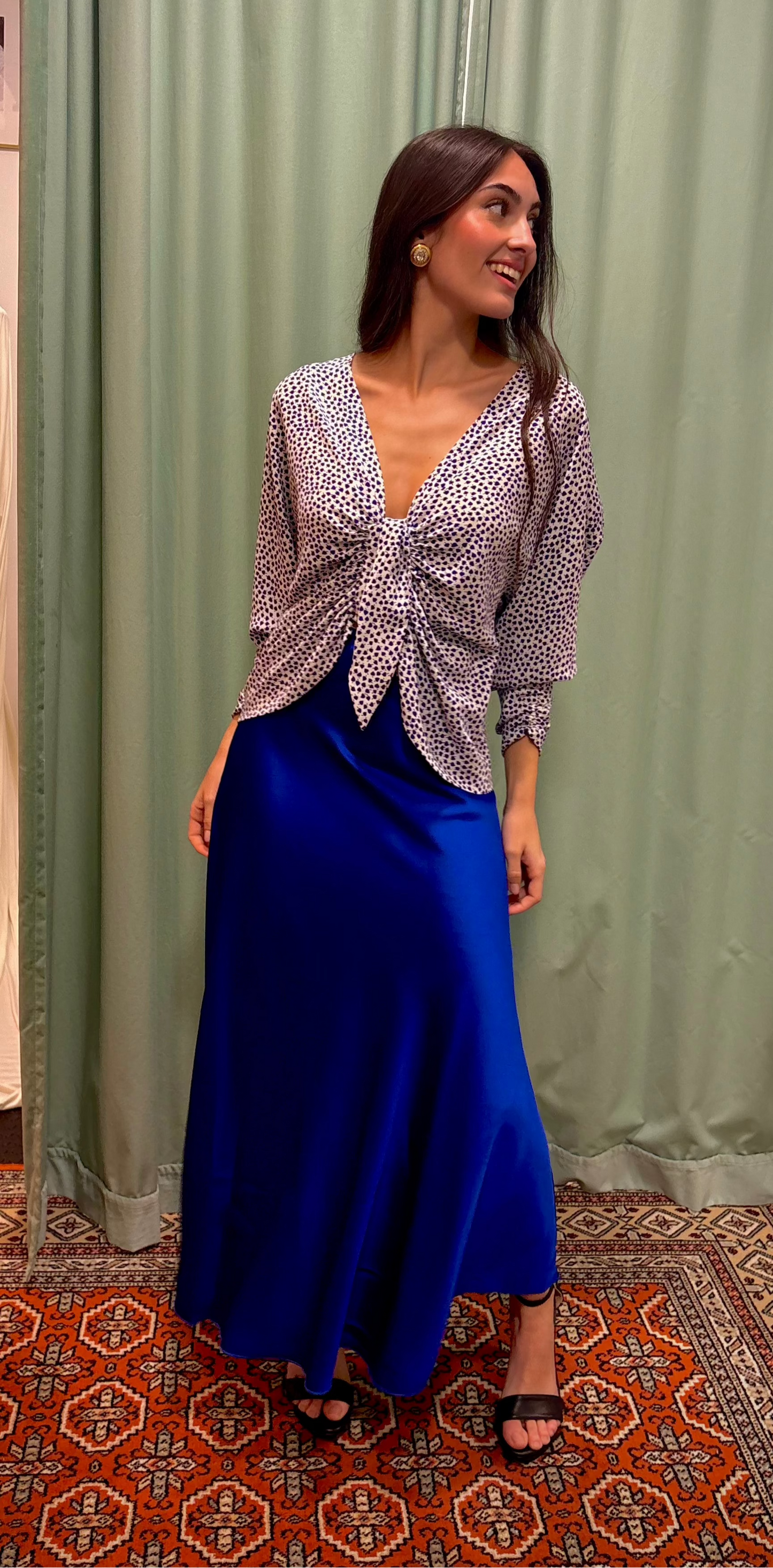 Conjunto azul vintage años 90