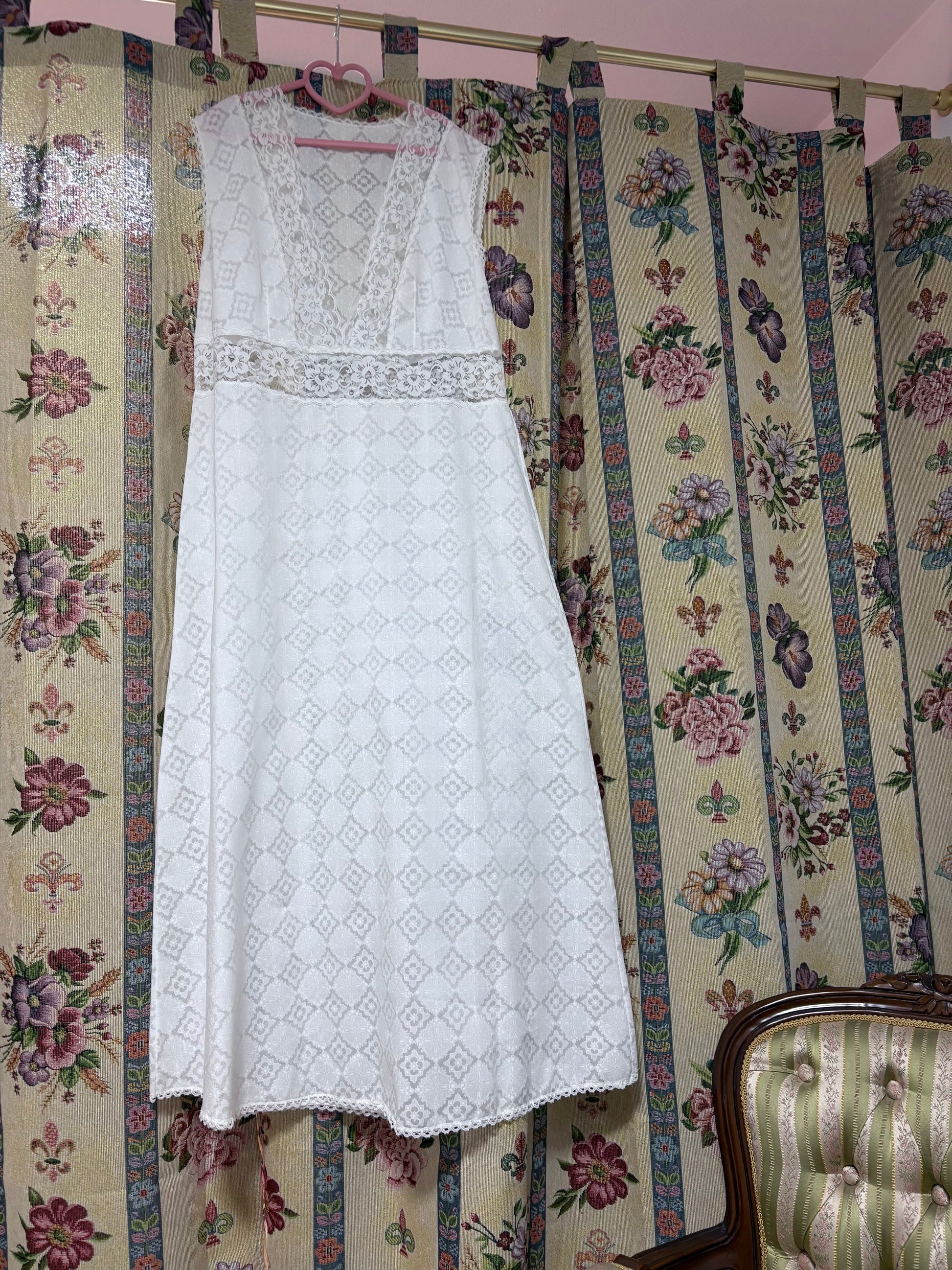 Conjunto bata y camisón vintage 70s