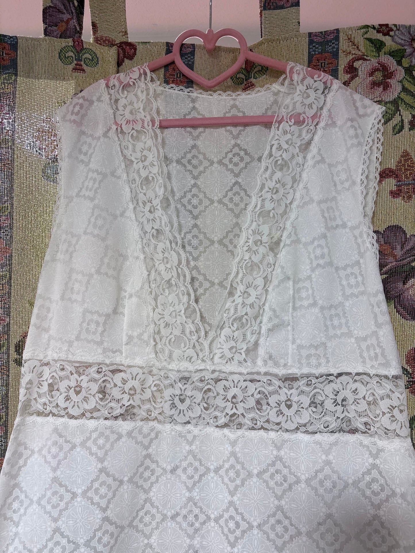 Conjunto bata y camisón vintage 70s