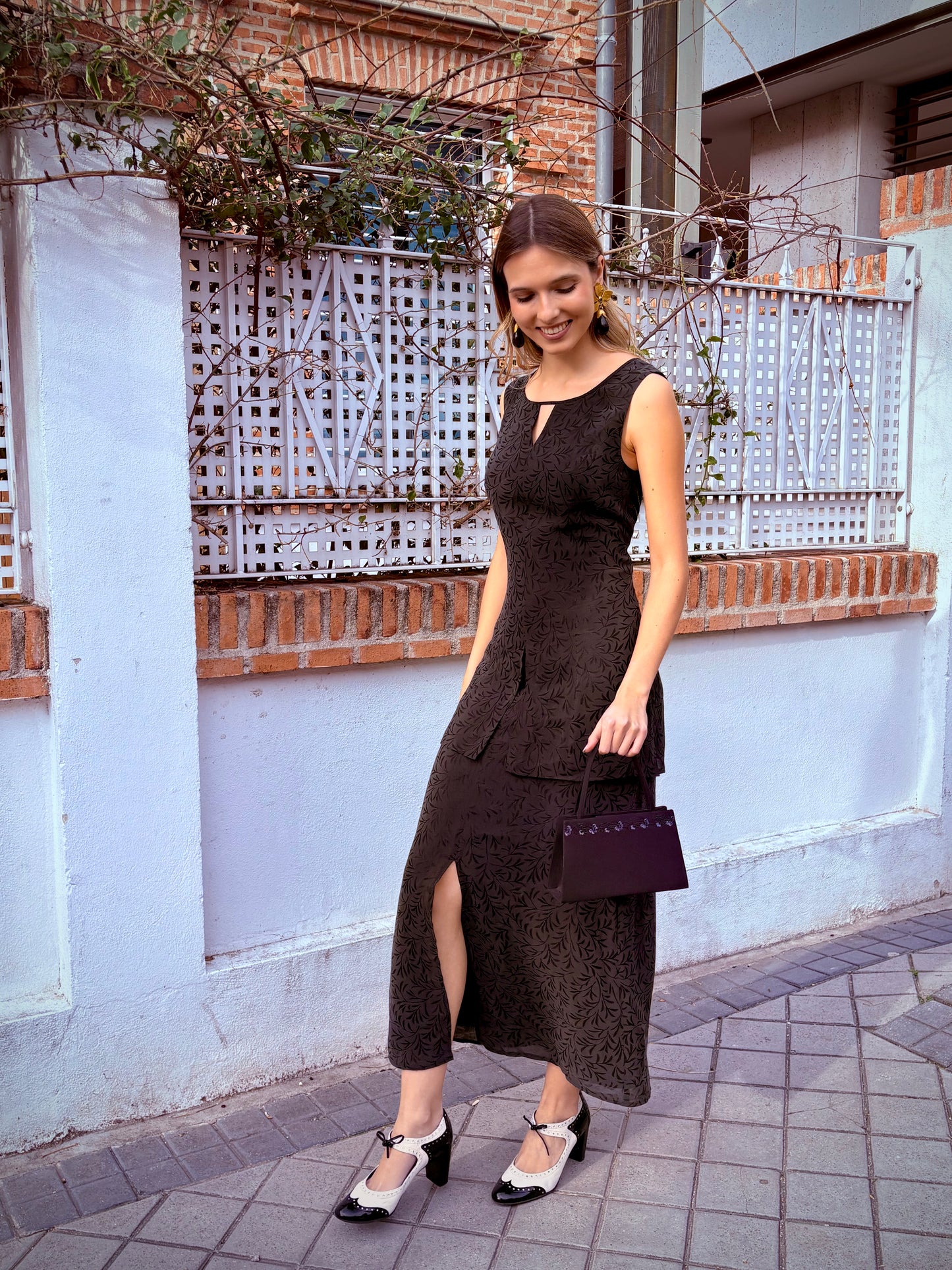 Vestido vintage negro Gerry Weber