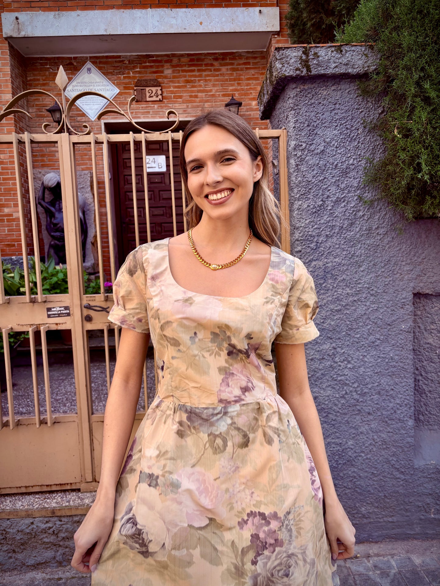 90s floral dress