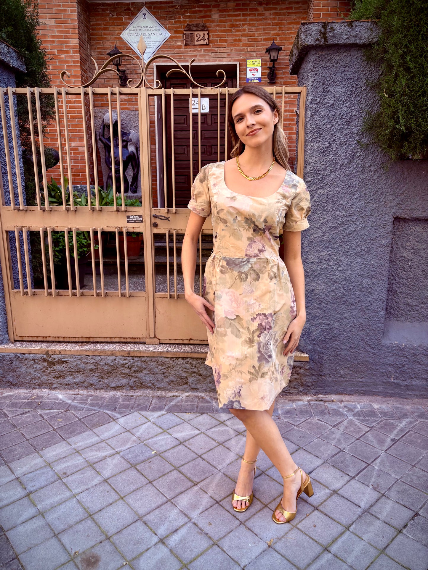 90s floral dress