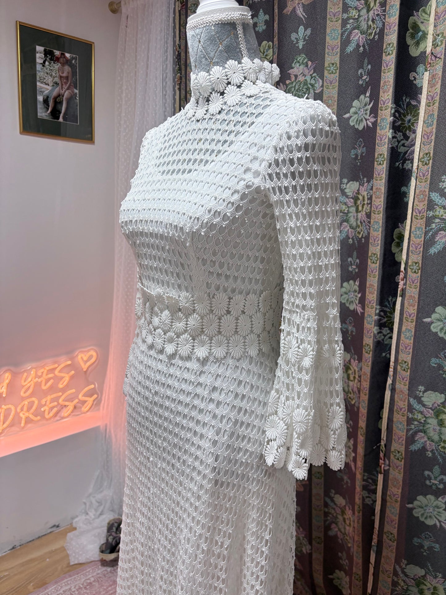 Vestido novia vintage crochet 