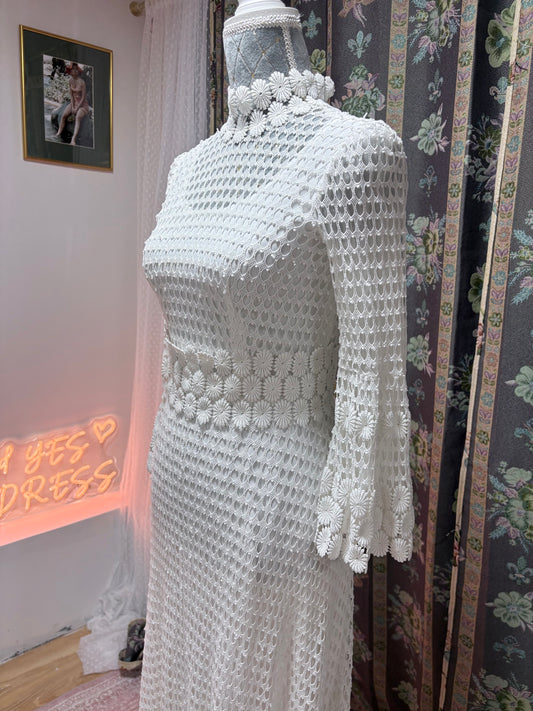 Vestido novia vintage crochet 