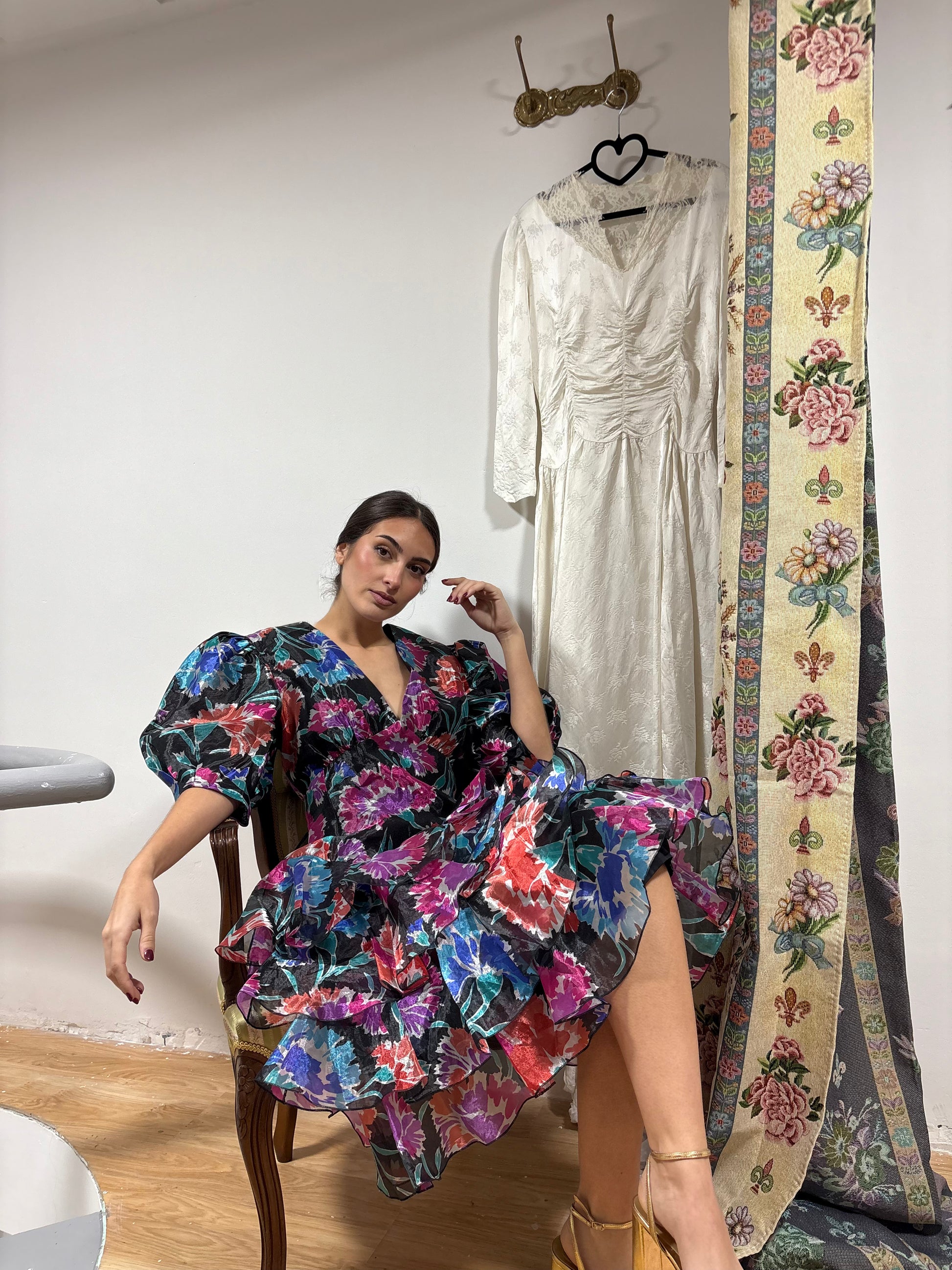 Vestido vintage flores 