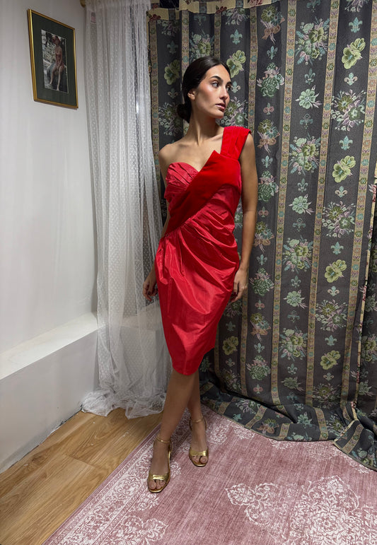 vestido vintage rojo