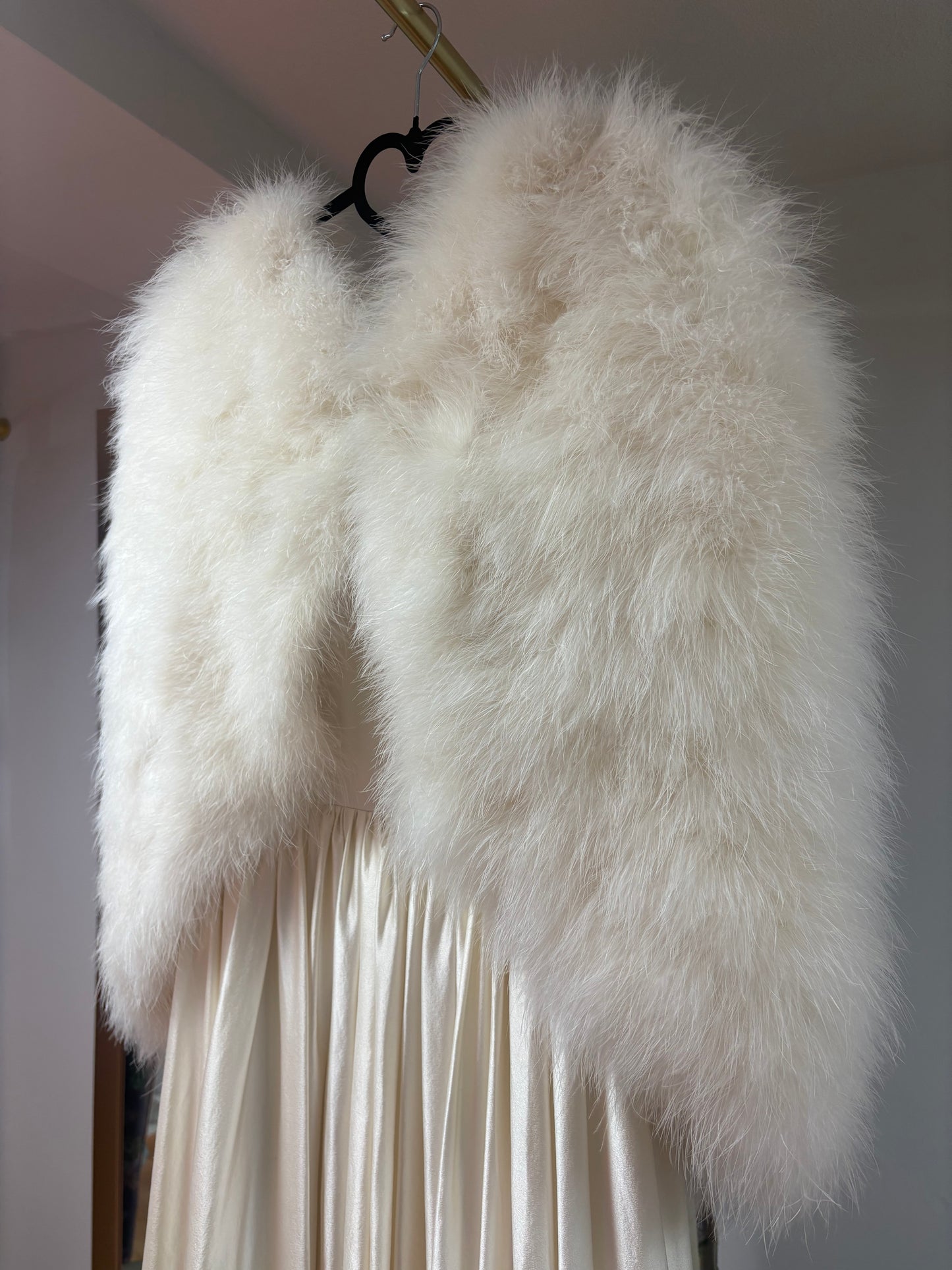 estola vintage plumas