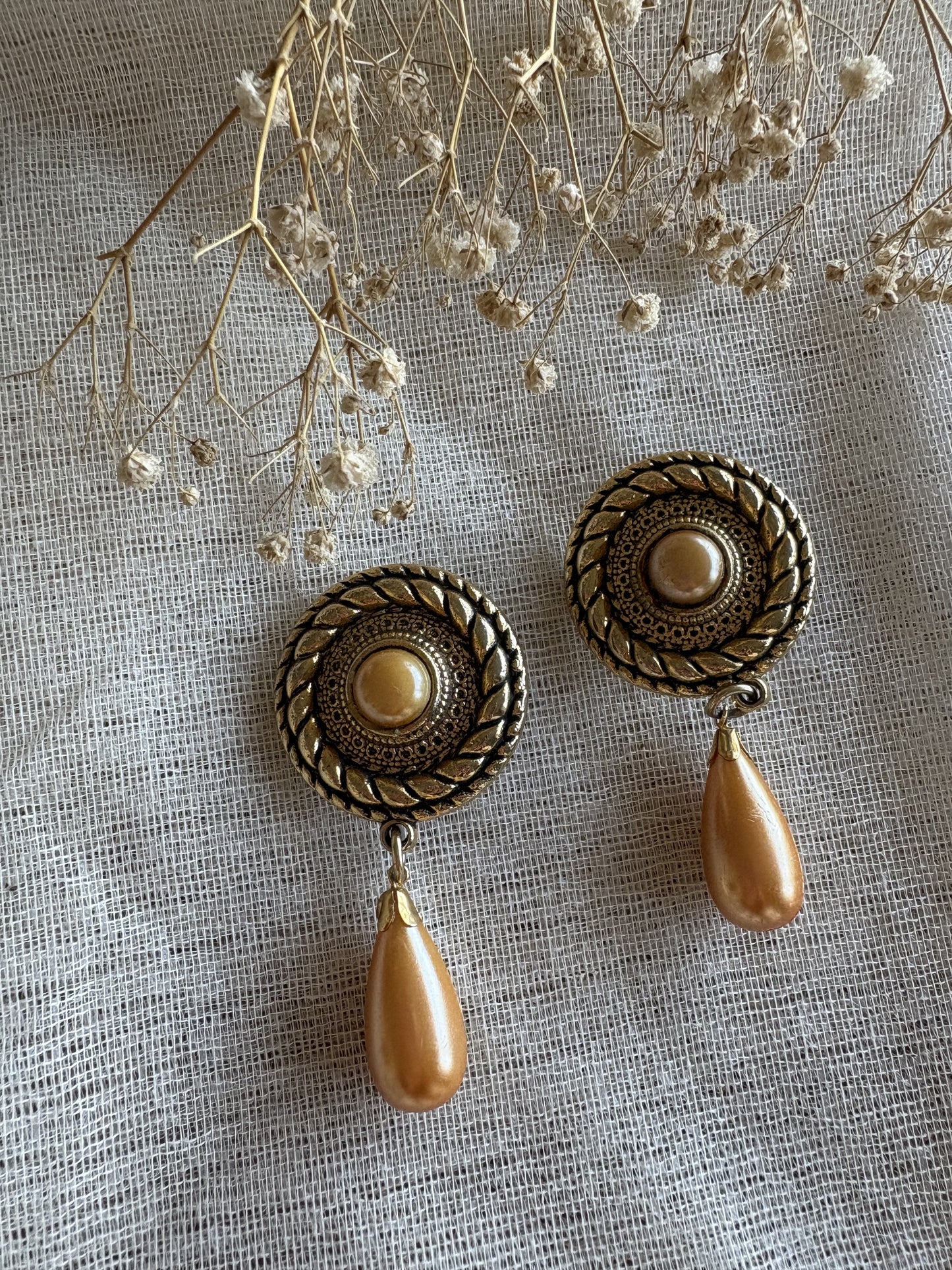 Pendientes bisutería vintage años 80