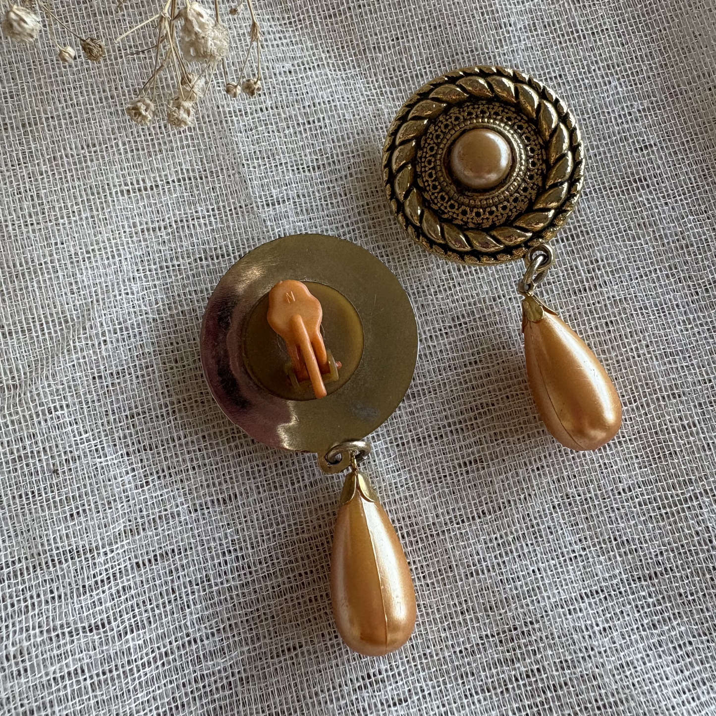 Pendientes bisutería vintage años 80