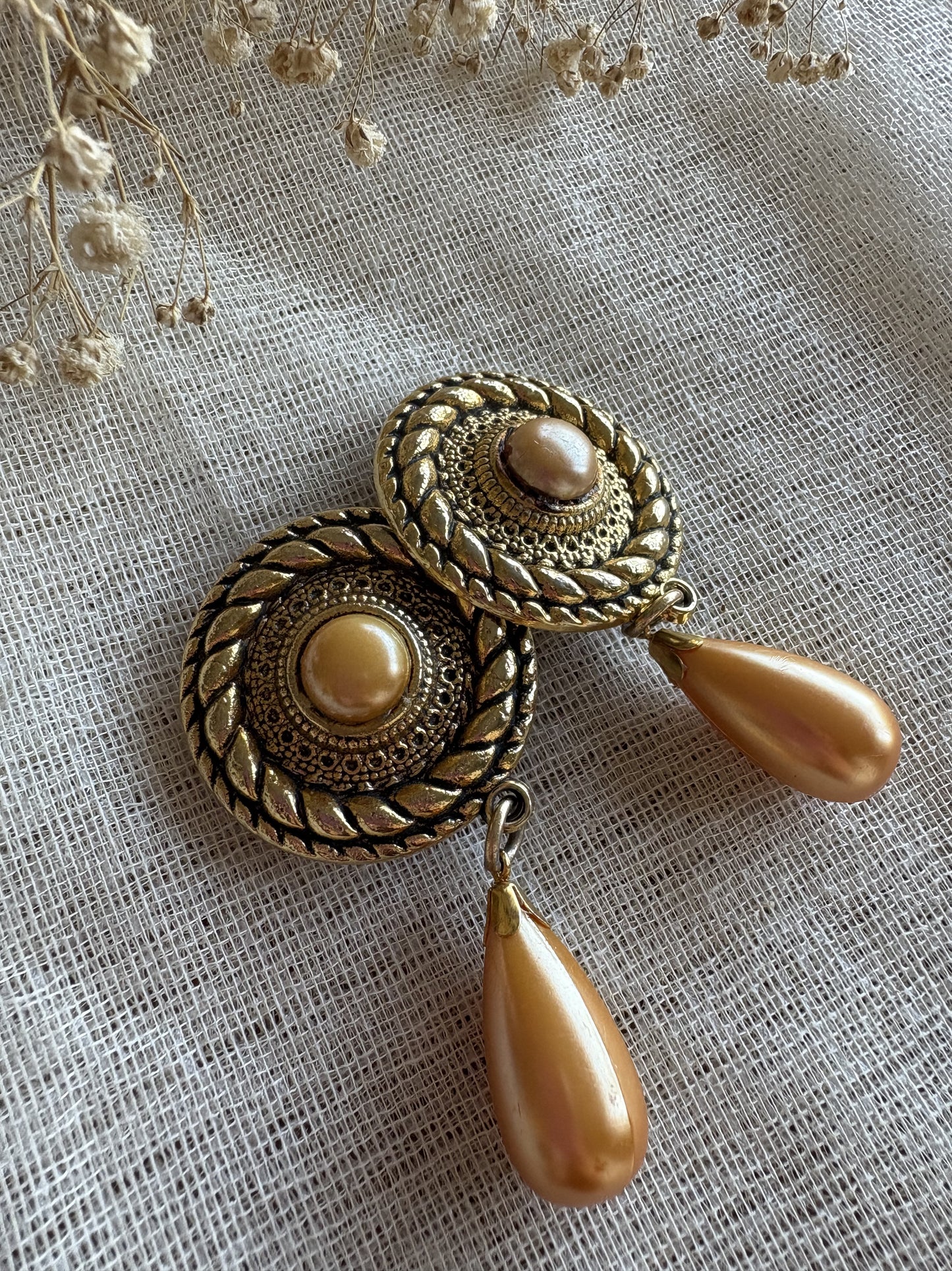 Pendientes bisutería vintage años 80