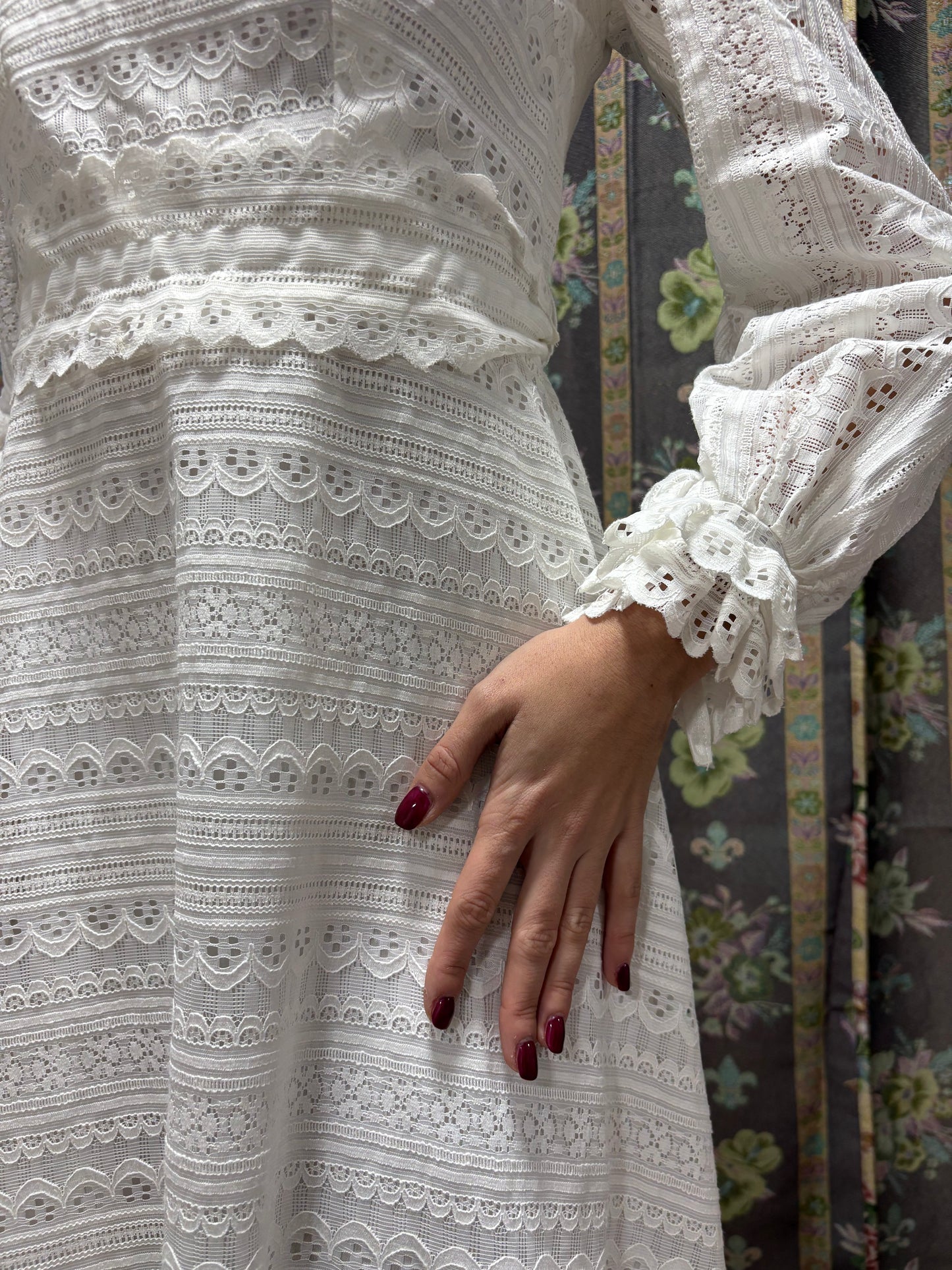vestido novia vintage calados y bordados 