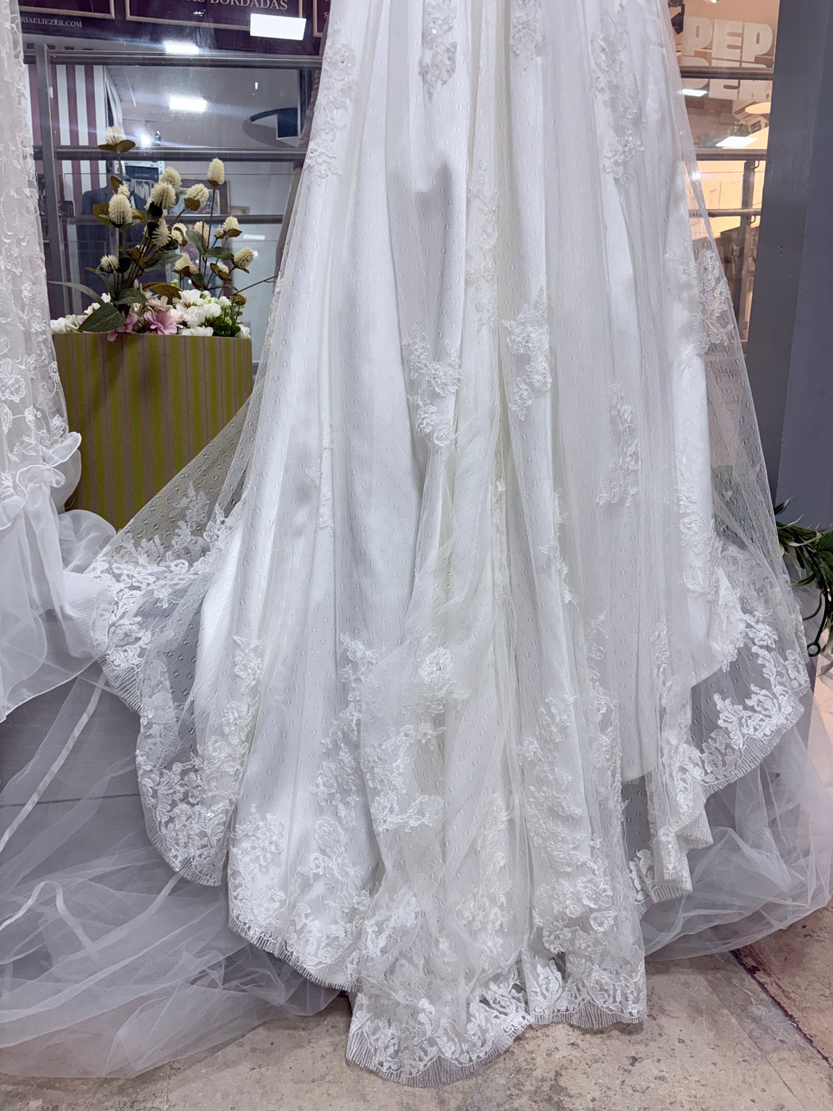 vestido novia vintage encaje y pedreria