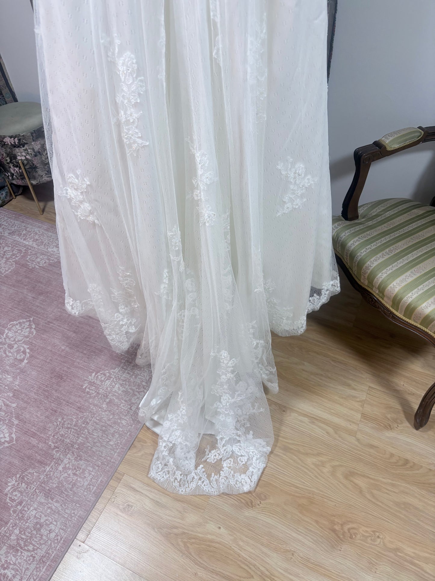 vestido novia vintage encaje y pedreria