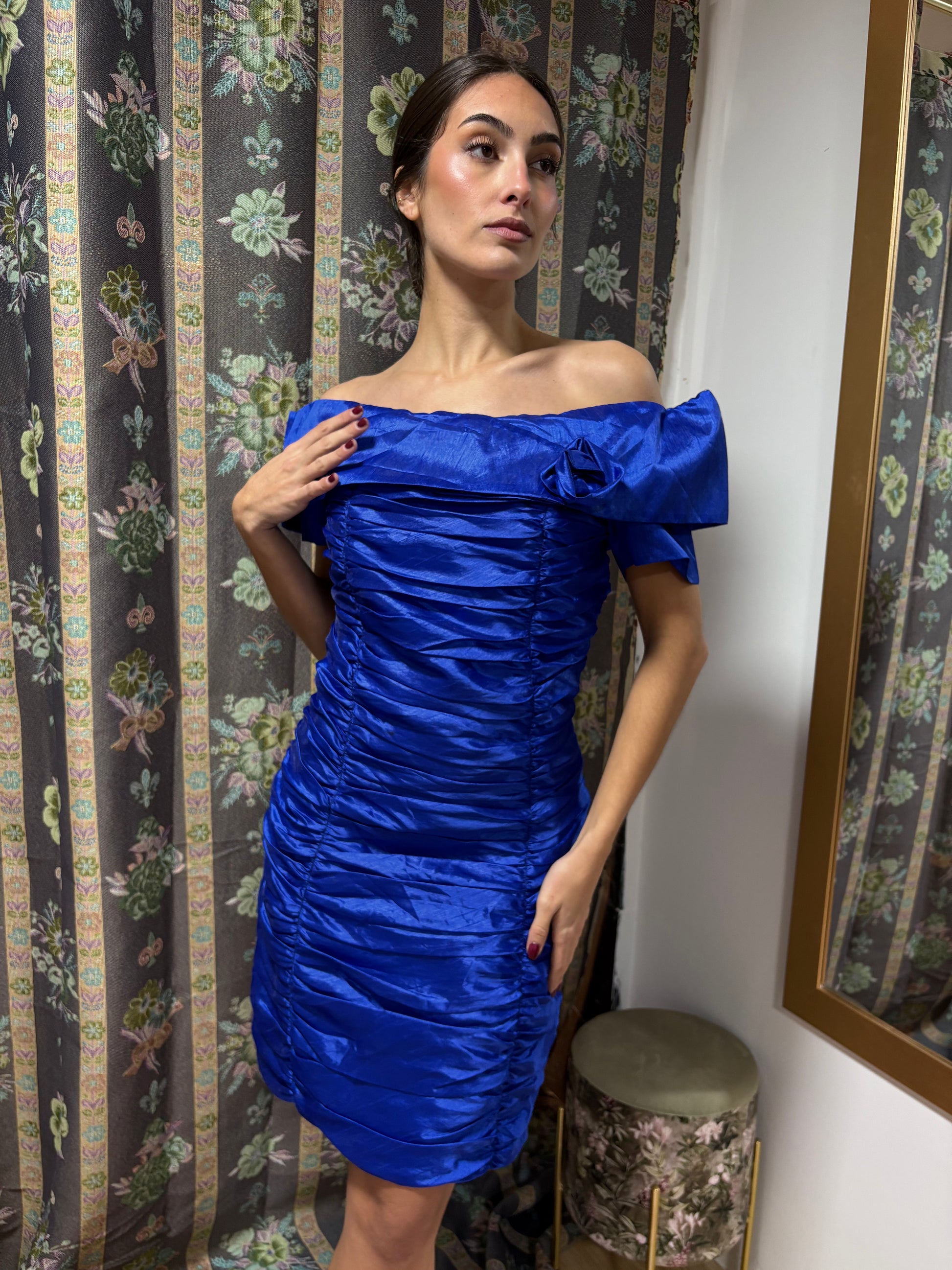 vestido vintage azul