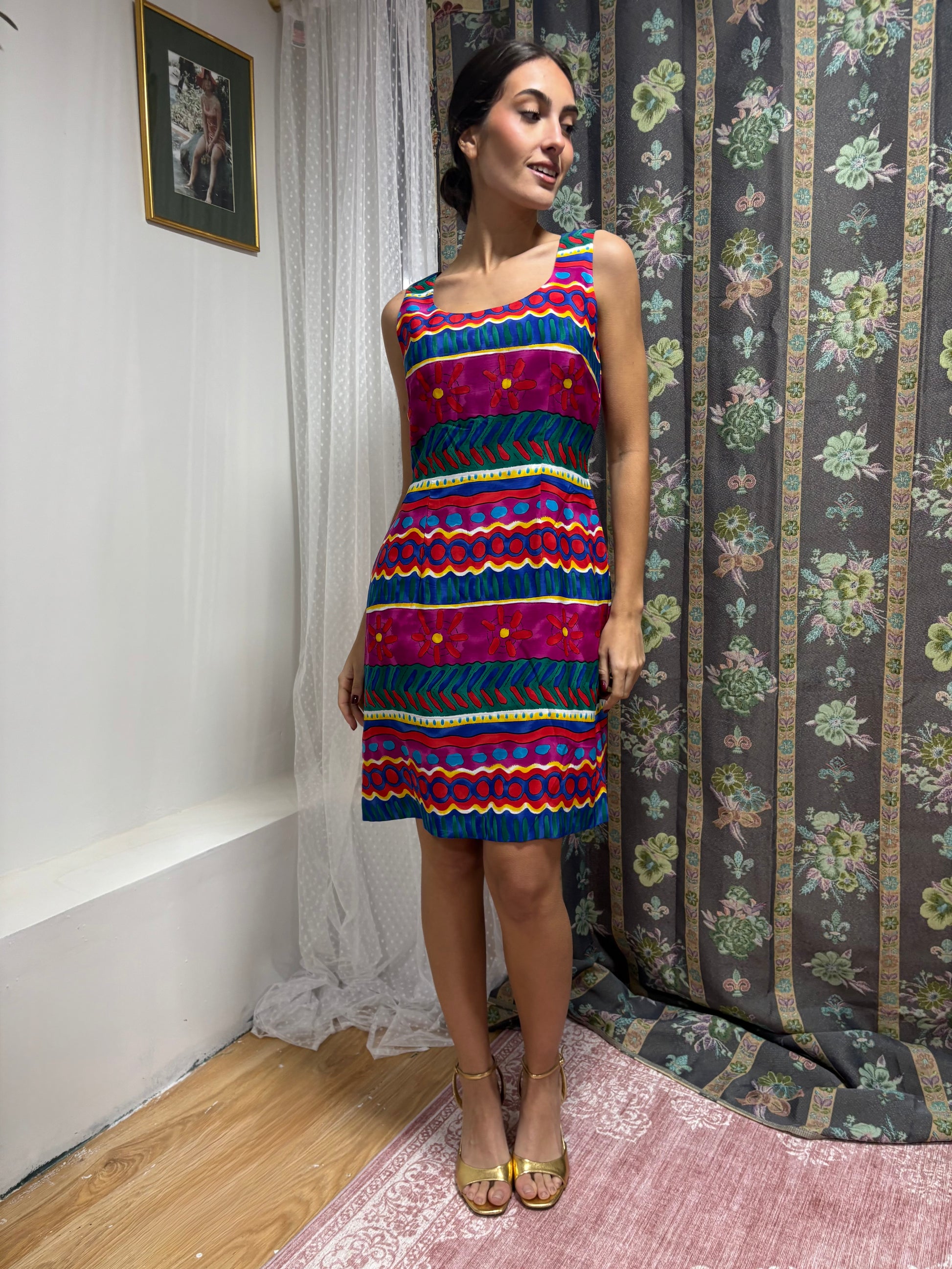 vestido vintage estampado