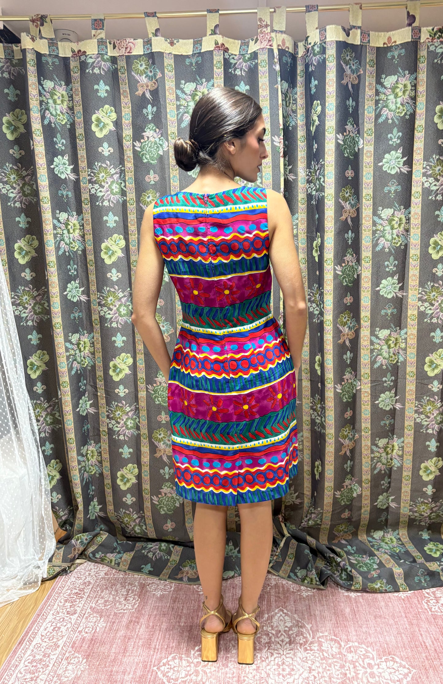vestido vintage estampado