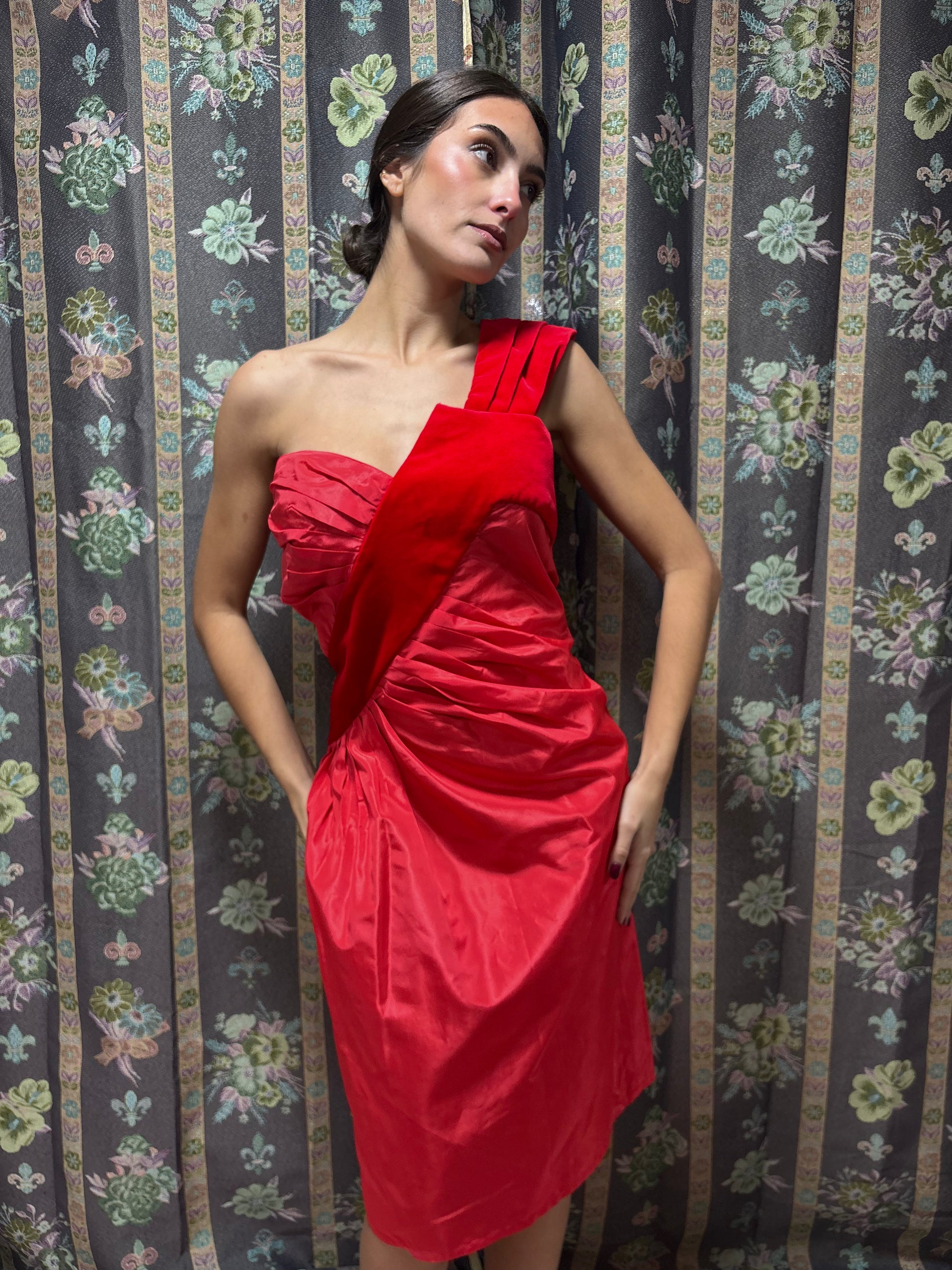vestido vintage rojo